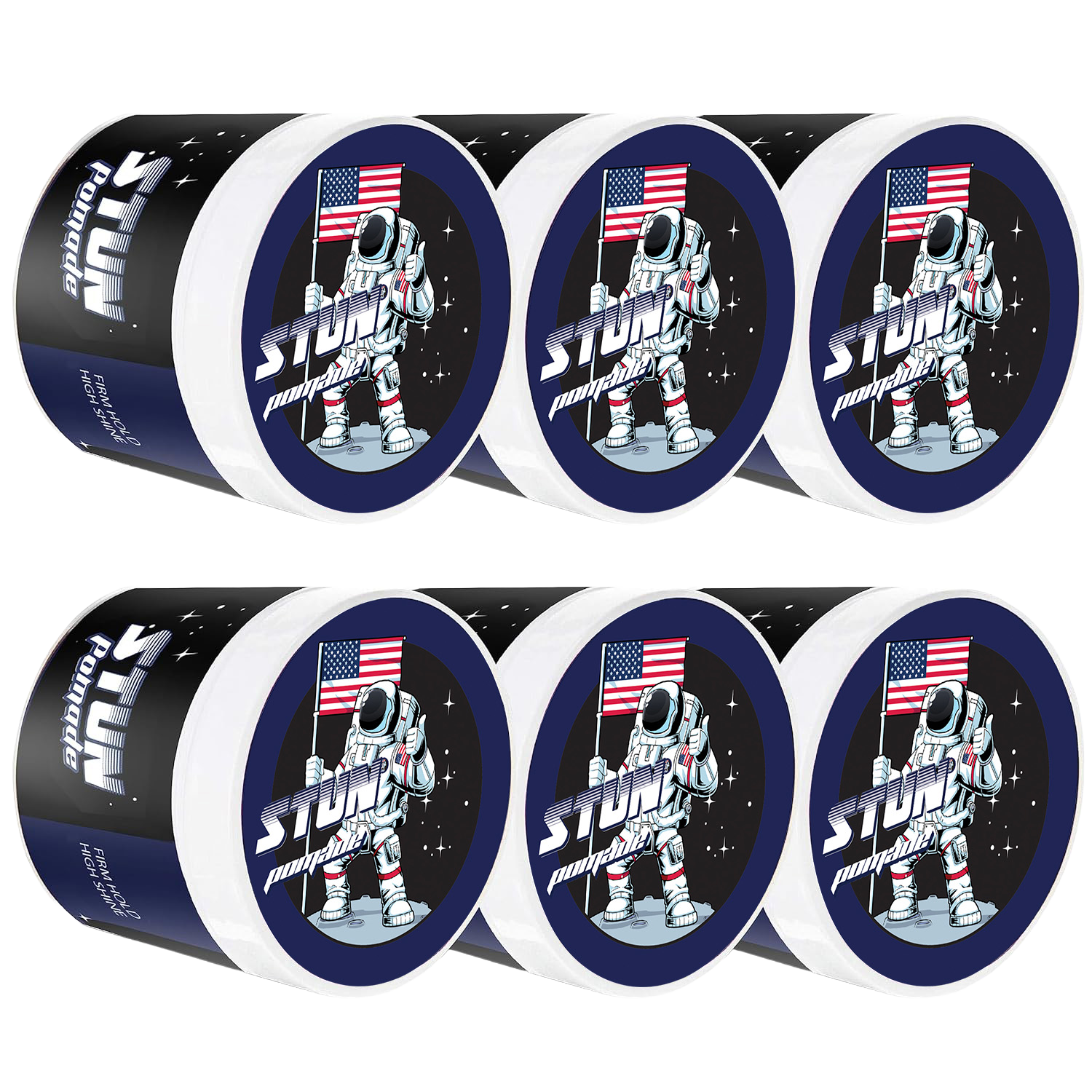 STUN Hair Pomade for Men – Firm Hold & High Shine (Pack of 6) - STUN