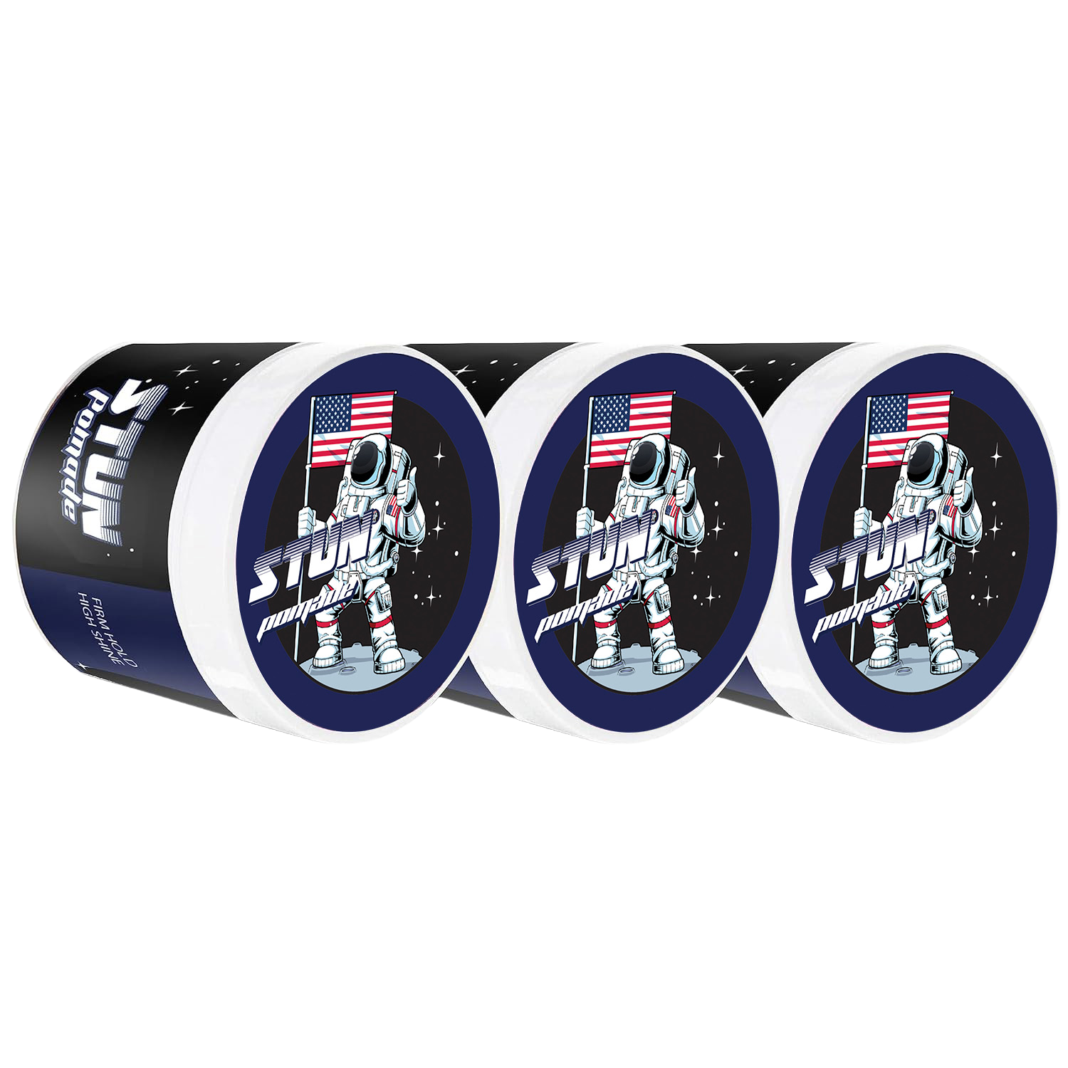 STUN Hair Pomade for Men – Firm Hold & High Shine (3-Pack) - STUN