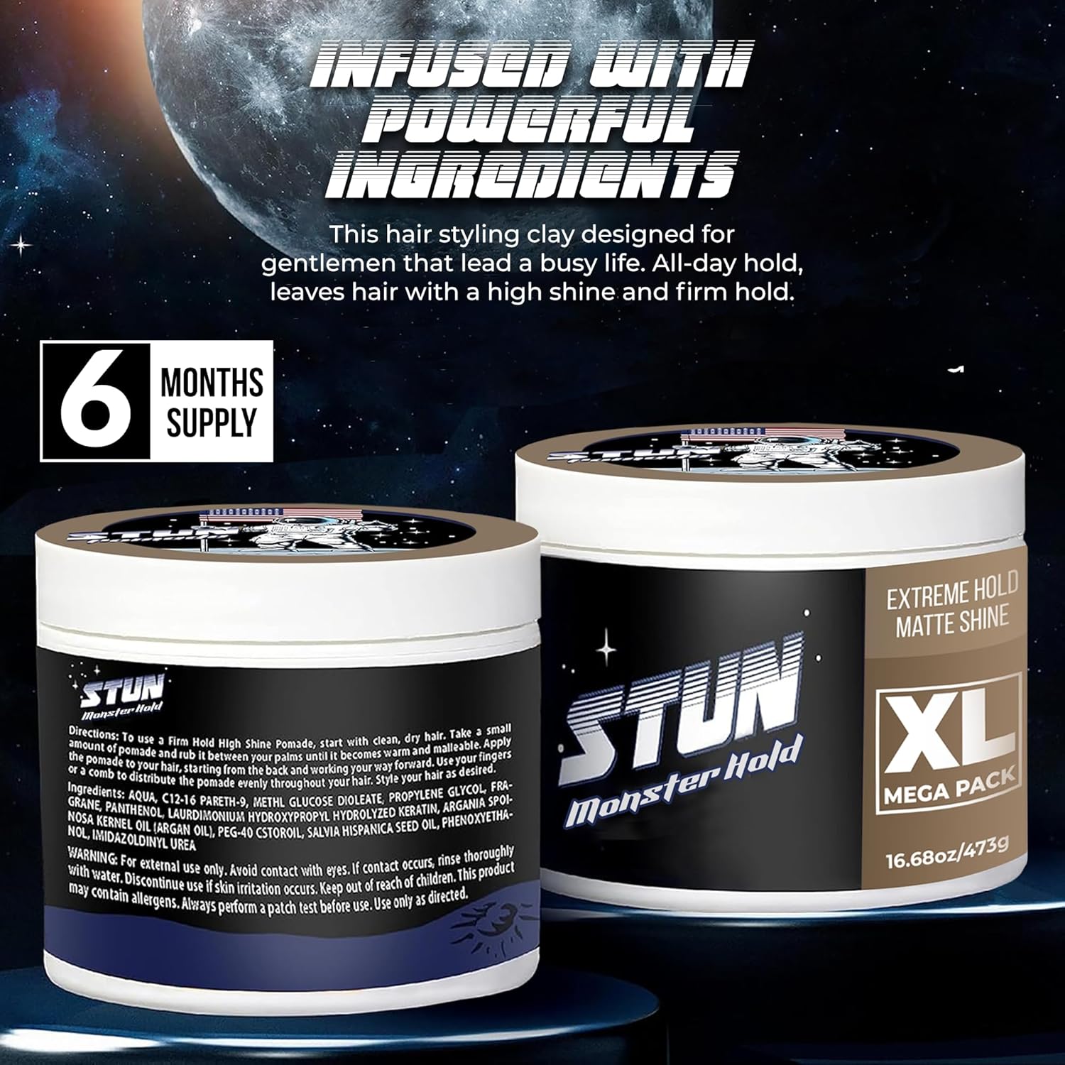 STUN Hair Monster Hold – Extreme Hold, Matte Finish for Men - STUN