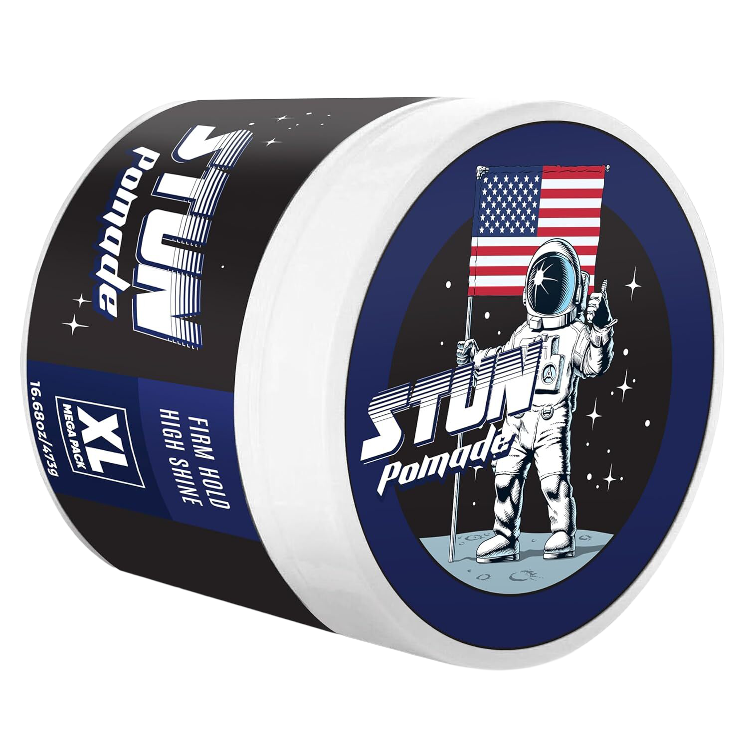 STUN Hair Pomade XL – Firm Hold, High Shine, Water-Based 16.7oz - STUN