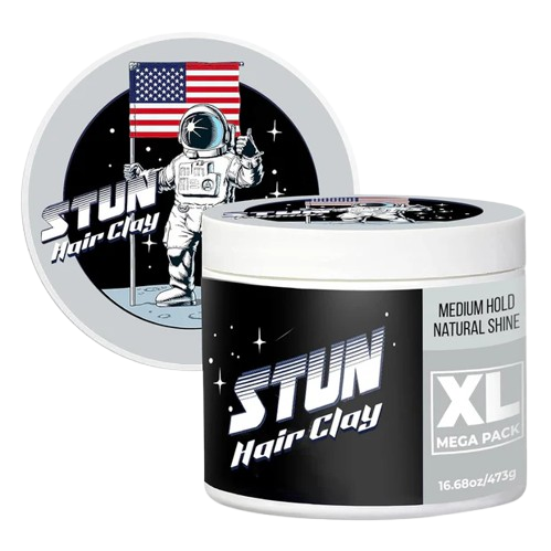 STUN Hair Clay – Medium Hold, Natural Finish for Men, Long Lasting - STUN