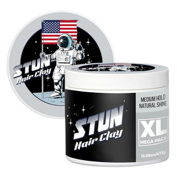 STUN Hair Clay – Medium Hold, Natural Finish for Men, Long Lasting - STUN